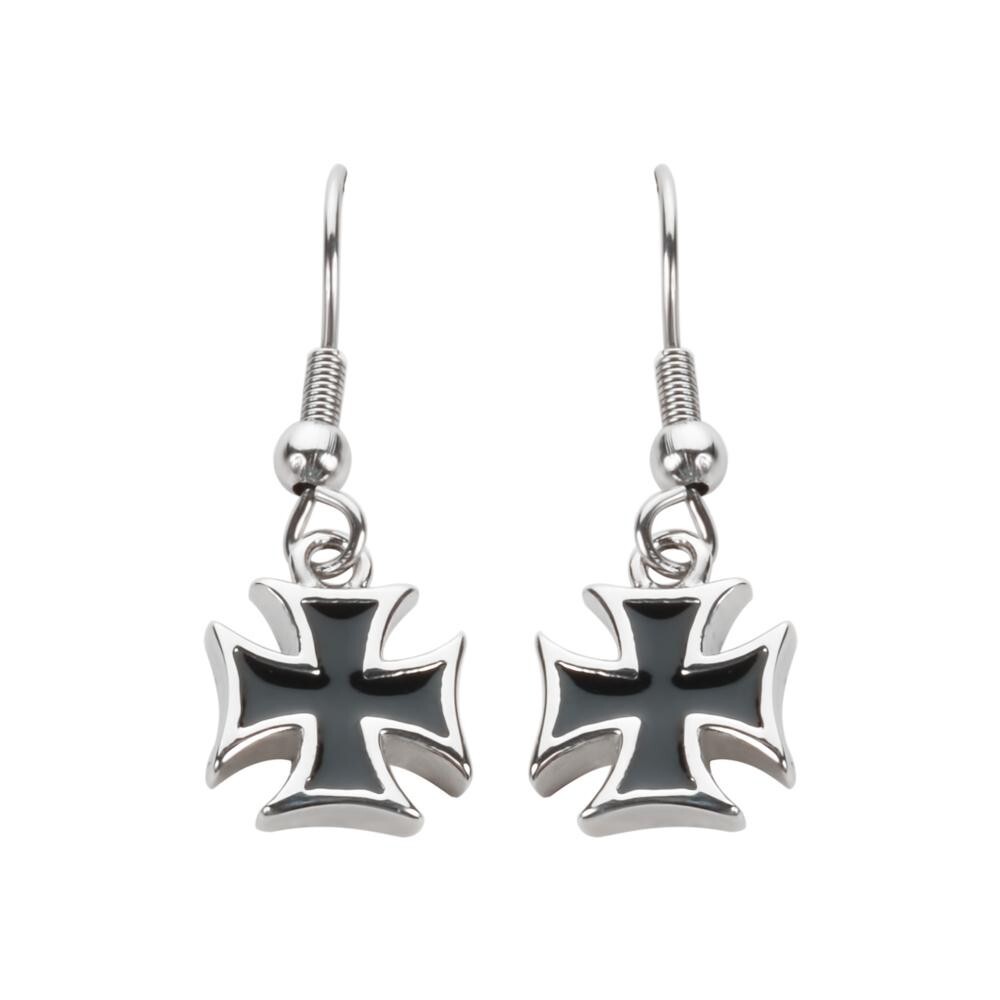 Women’s Iron Cross Earrings Stainless Steel French Wire 31