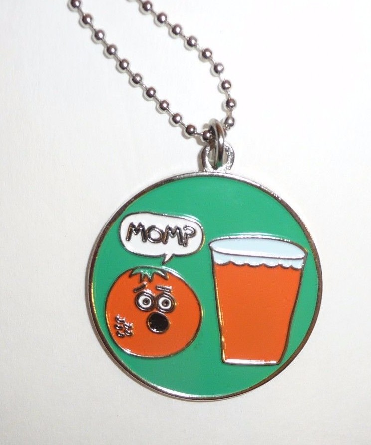 Orange Juice Funny Necklace Mom Joke David and Goliath Humor Charm Round