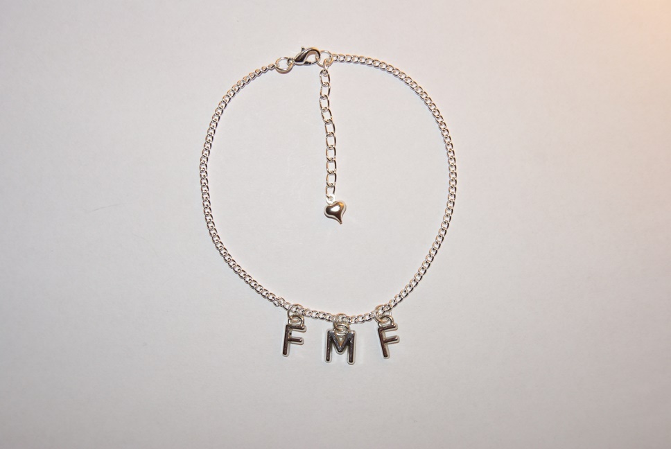 Sexy Premium Anklet Ankle Chain Jewellery ‘FMF’ Letters Swinger Threesome Fetish