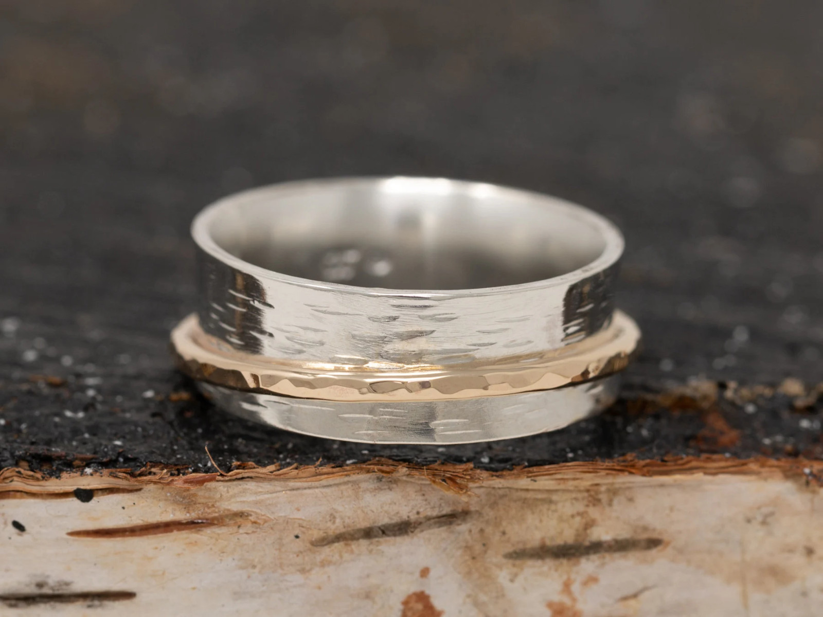 Beautiful 925 Sterling Silver Spinner Ring Handmade Jewelry Gift For her AB-30