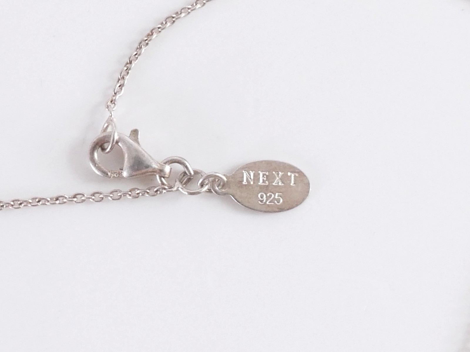 Next 925 Sterling Silver Double Strand Shooting Star Choker Necklace 36cm