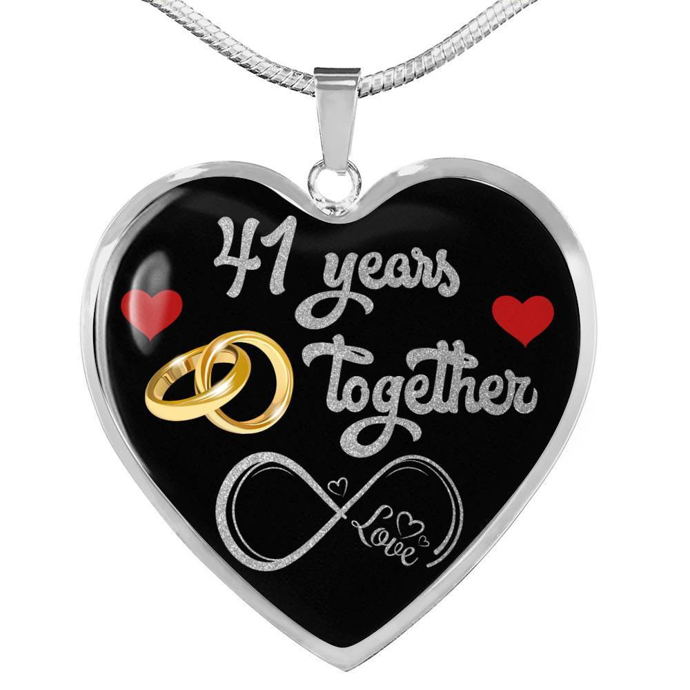 Personalized Engraved 41st Wedding Anniversary Gift For Her, Married 41 Years