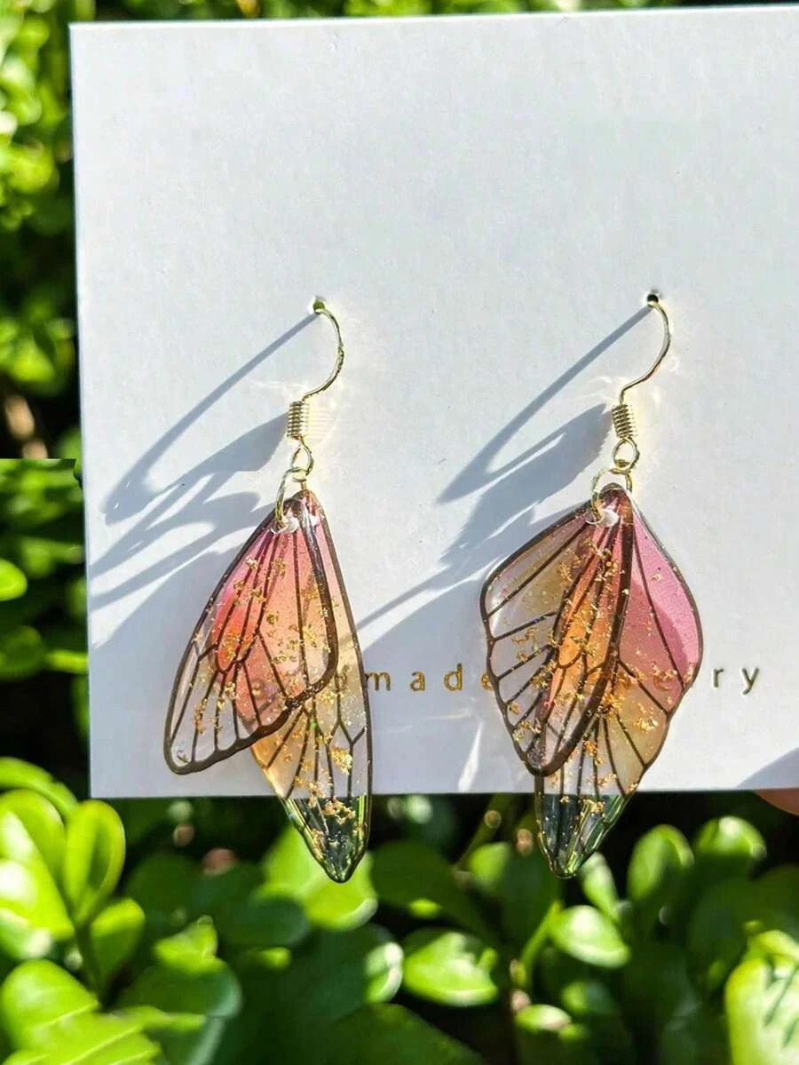 1 pair Butterfly Wing Earrings Retro Personalized Women Jewelry