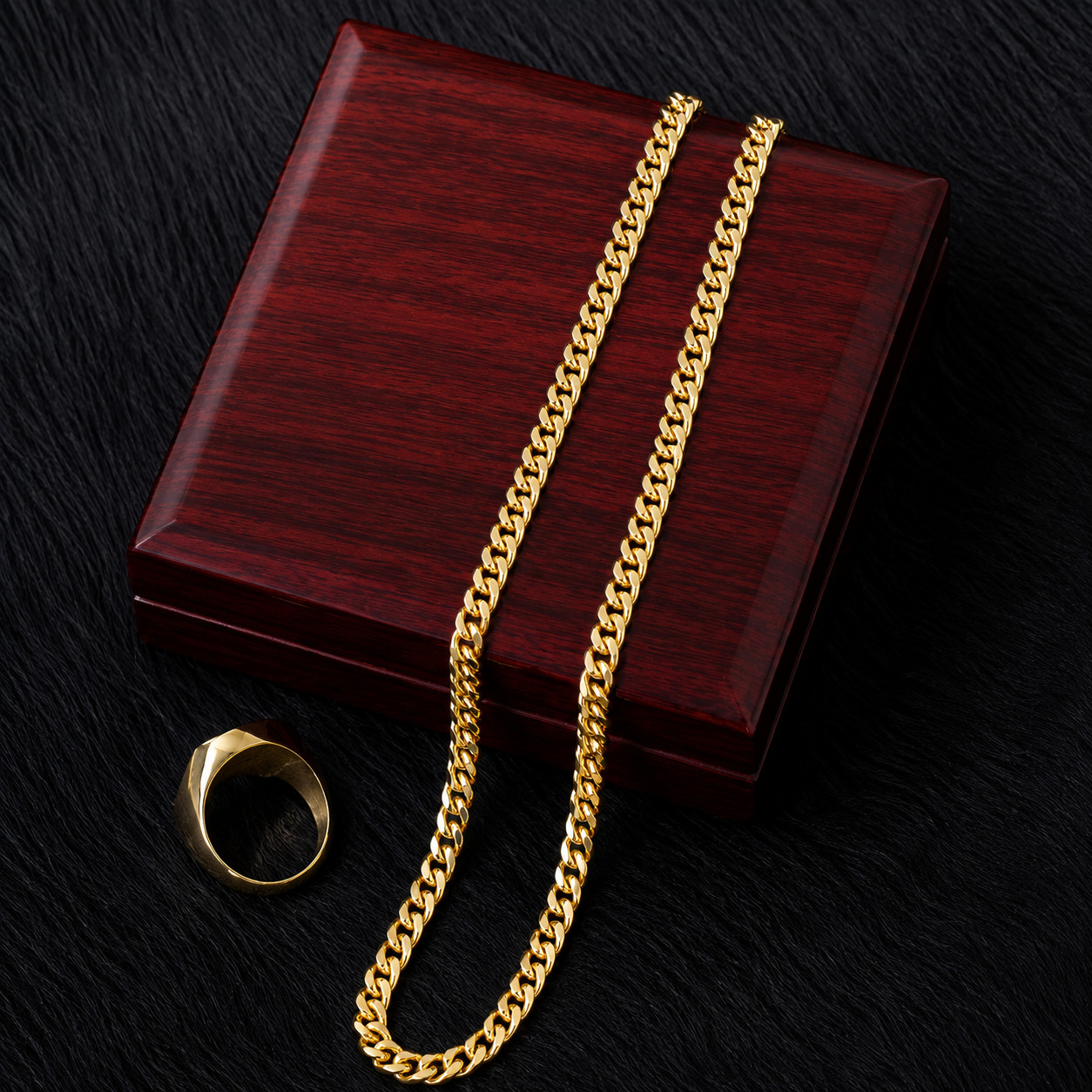 To My Son Cuban Link Chain Necklace Gift from Mom Dad Birthday Present