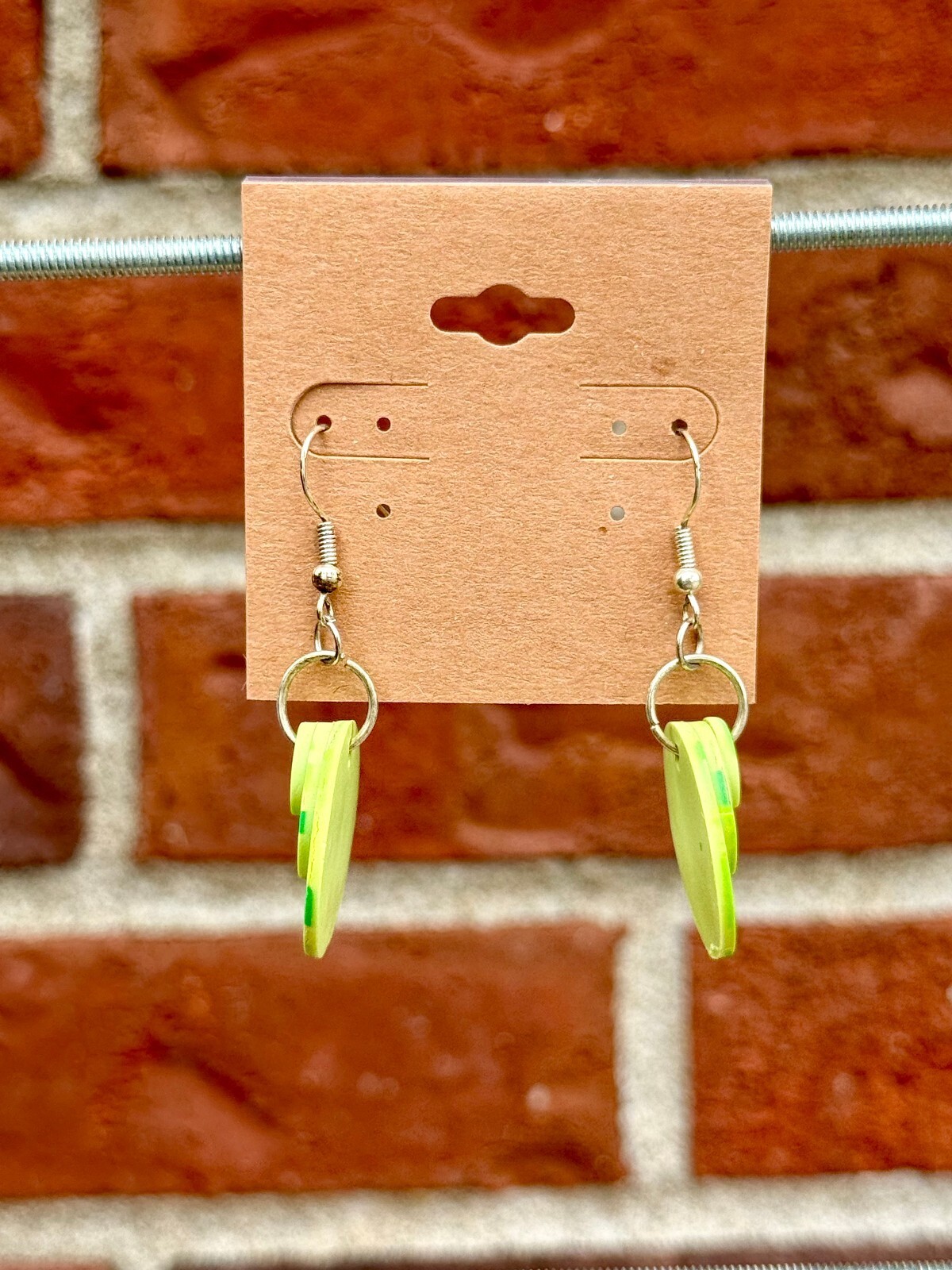 Handmade Polymer Clay Earrings Blue Green Purple