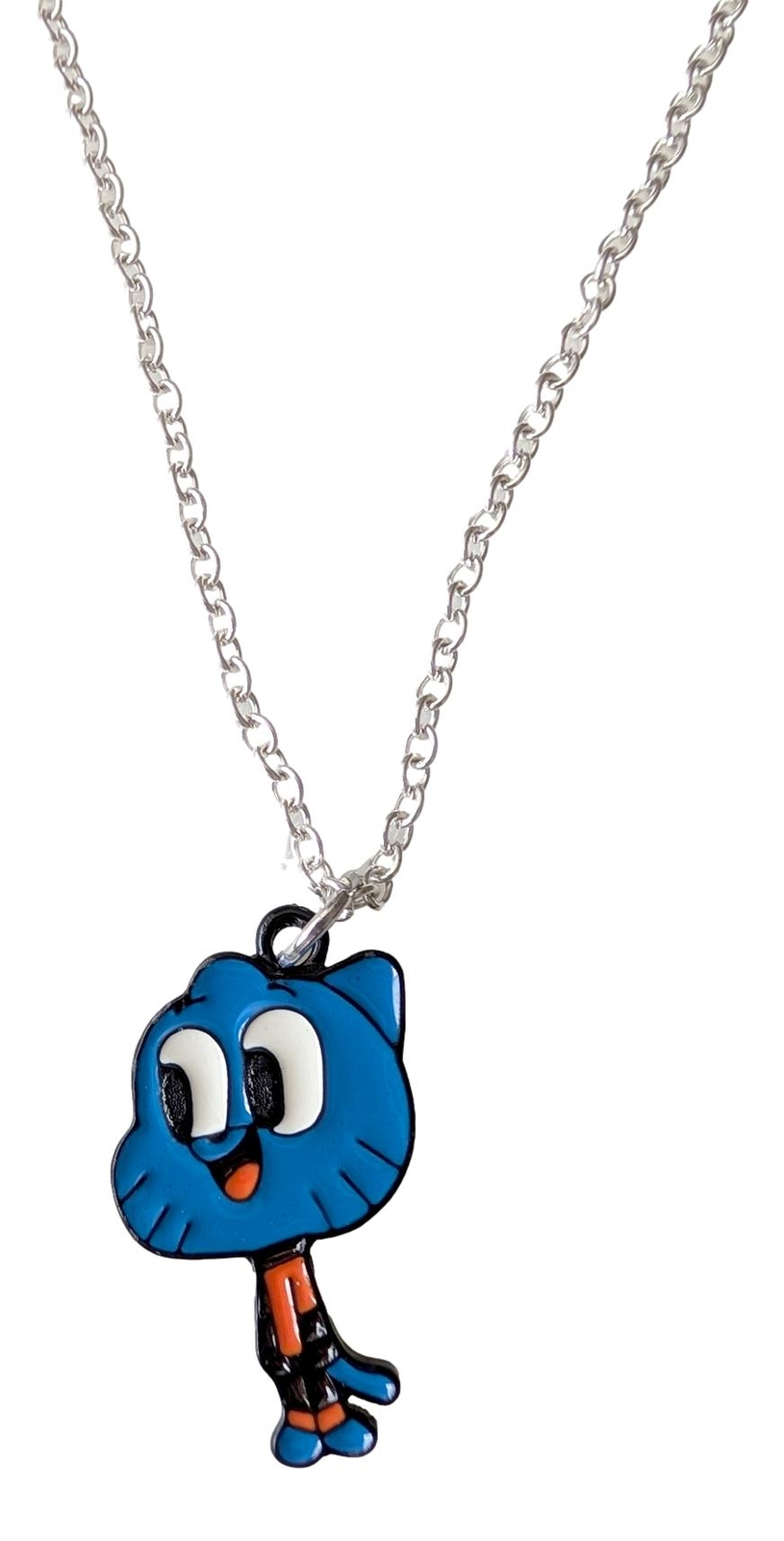Gumball Watterson 1.4″ Tall Metal Enamel Pendant Necklace