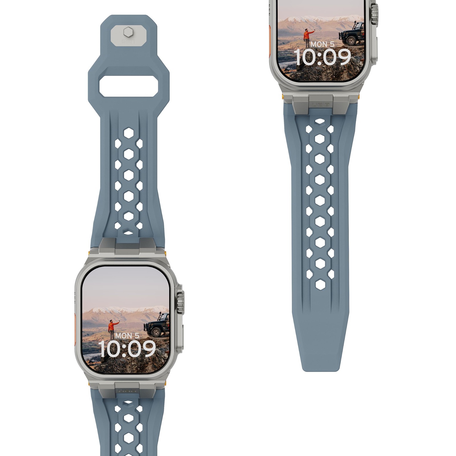 Apple Watch Band 44mm Breathable Sport Strap Cloud Blue Titanium UAG 4-11 URBAN