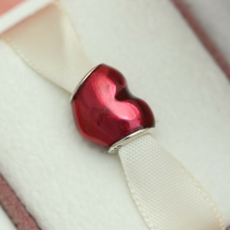 New Authentic Pandora In My Heart Bead 791814EN62 Valentines Day Wife Love
