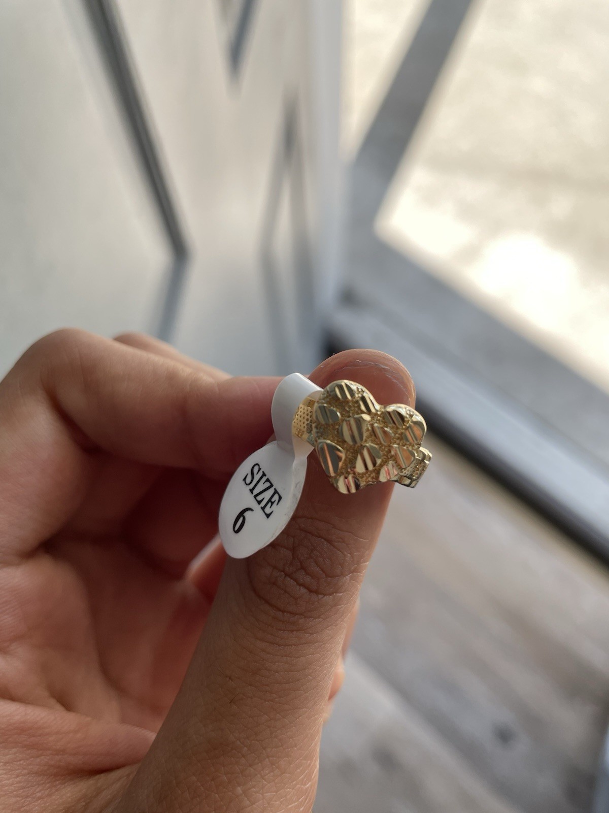 Heart Nugget Ring 18k Gold Plated Size 6