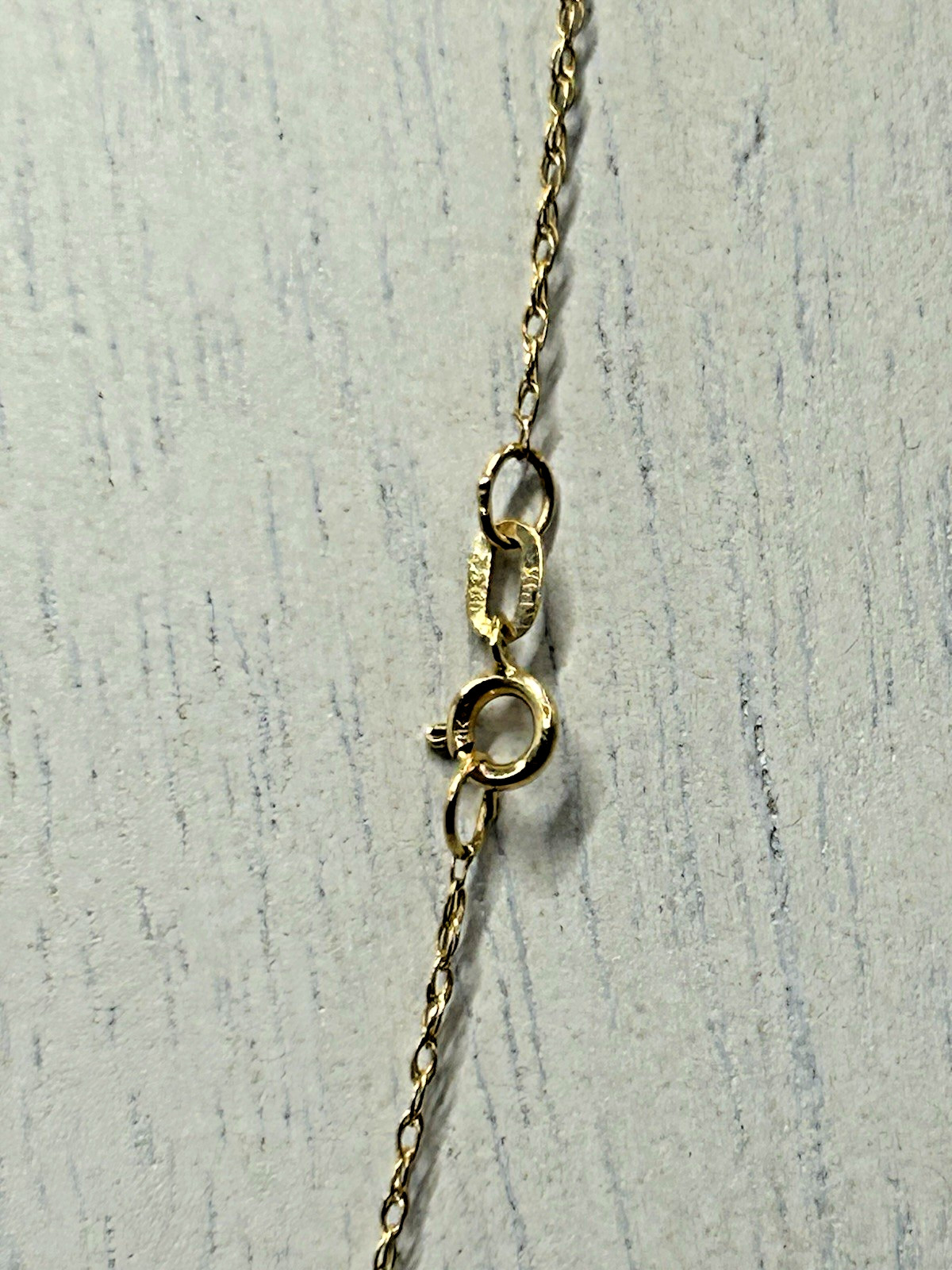 14K Gold CZ Square Solitaire .5 Ct Pendant Necklace 16in Chain 1.4g