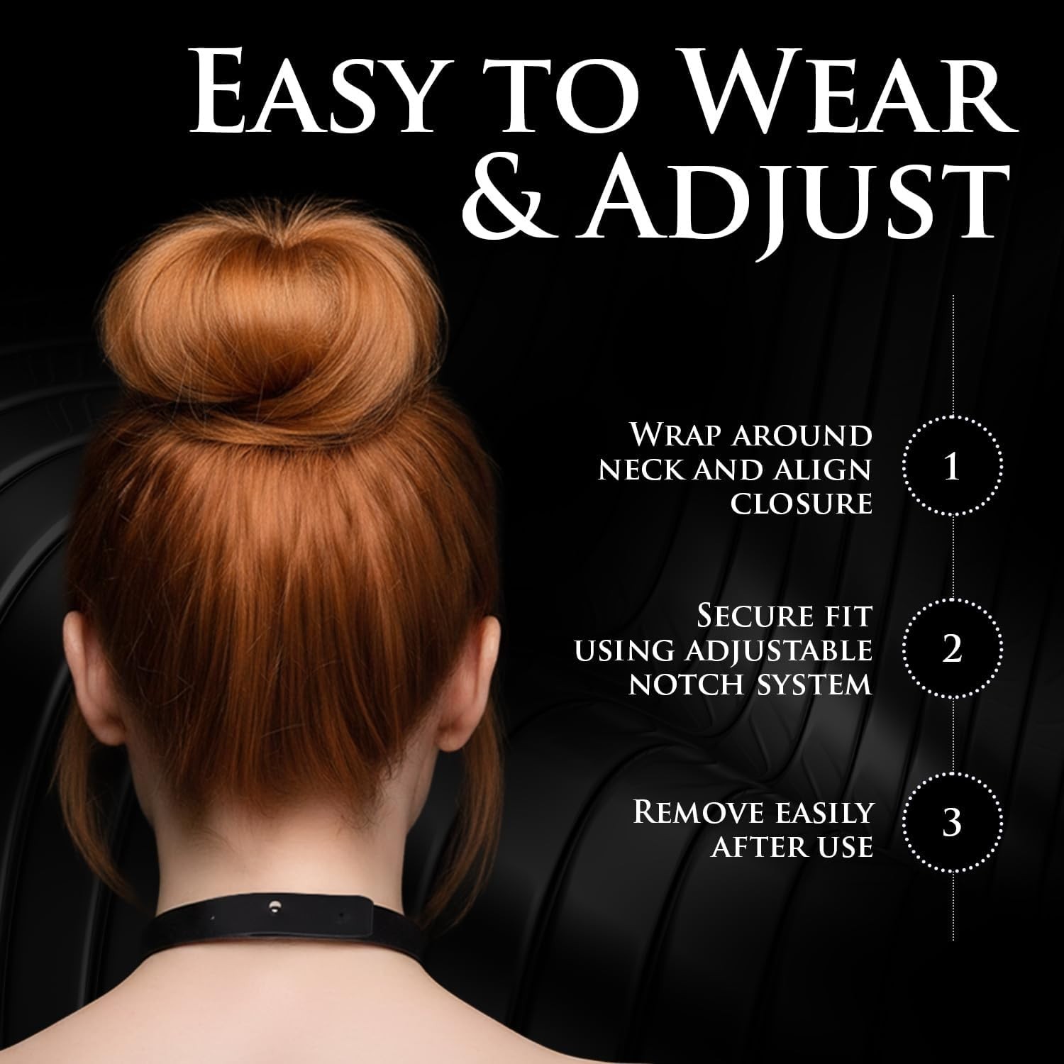 Slut Silicone Collar Master Series Black Sexy Choker Slave Pet Sub Dom Adult Rol