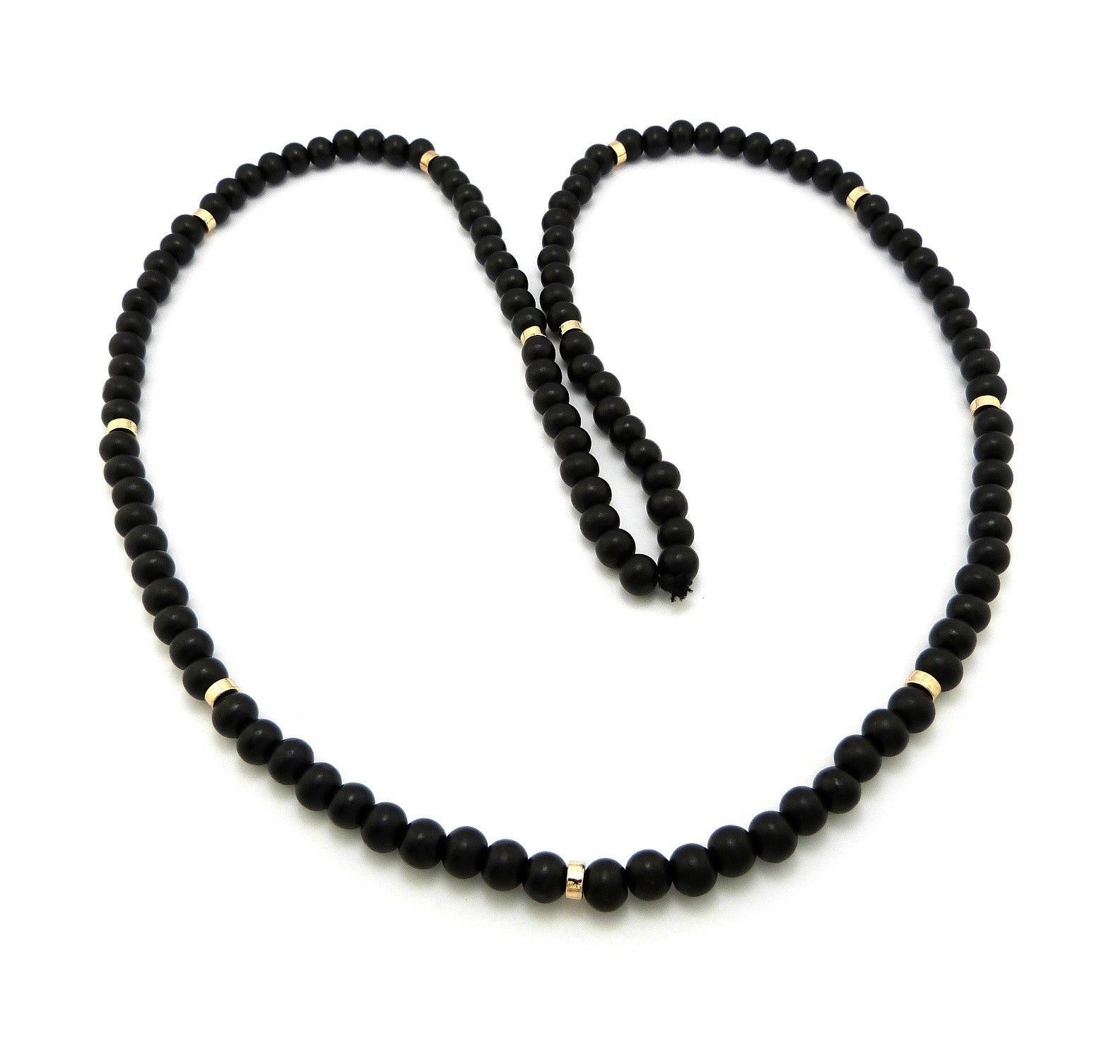 Hip Hop Unique Good Quality Wood w/ 8mm 36″ Wooden Beads Chain Necklace