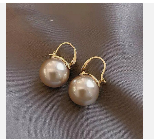 Fashion Champagne Pearl Ear Stud Earrings Drop Dangle Women Wedding Jewellery
