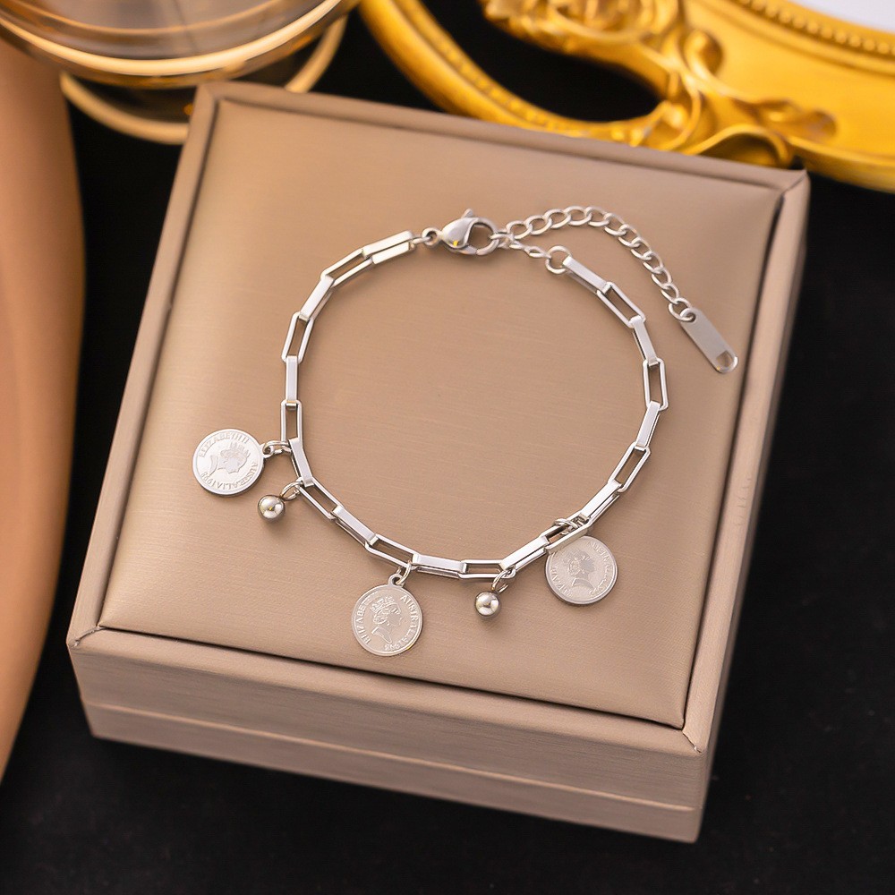 Titanium Steel Hip Hop Bracelet Vintage Punk Cuban Link Chain Men Women Fashion