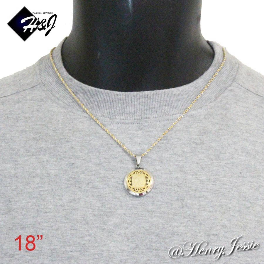 18″20″24″Stainless Steel 1.5mm Silver/Gold Plated Rope Chain Zodiac Sign Pendant