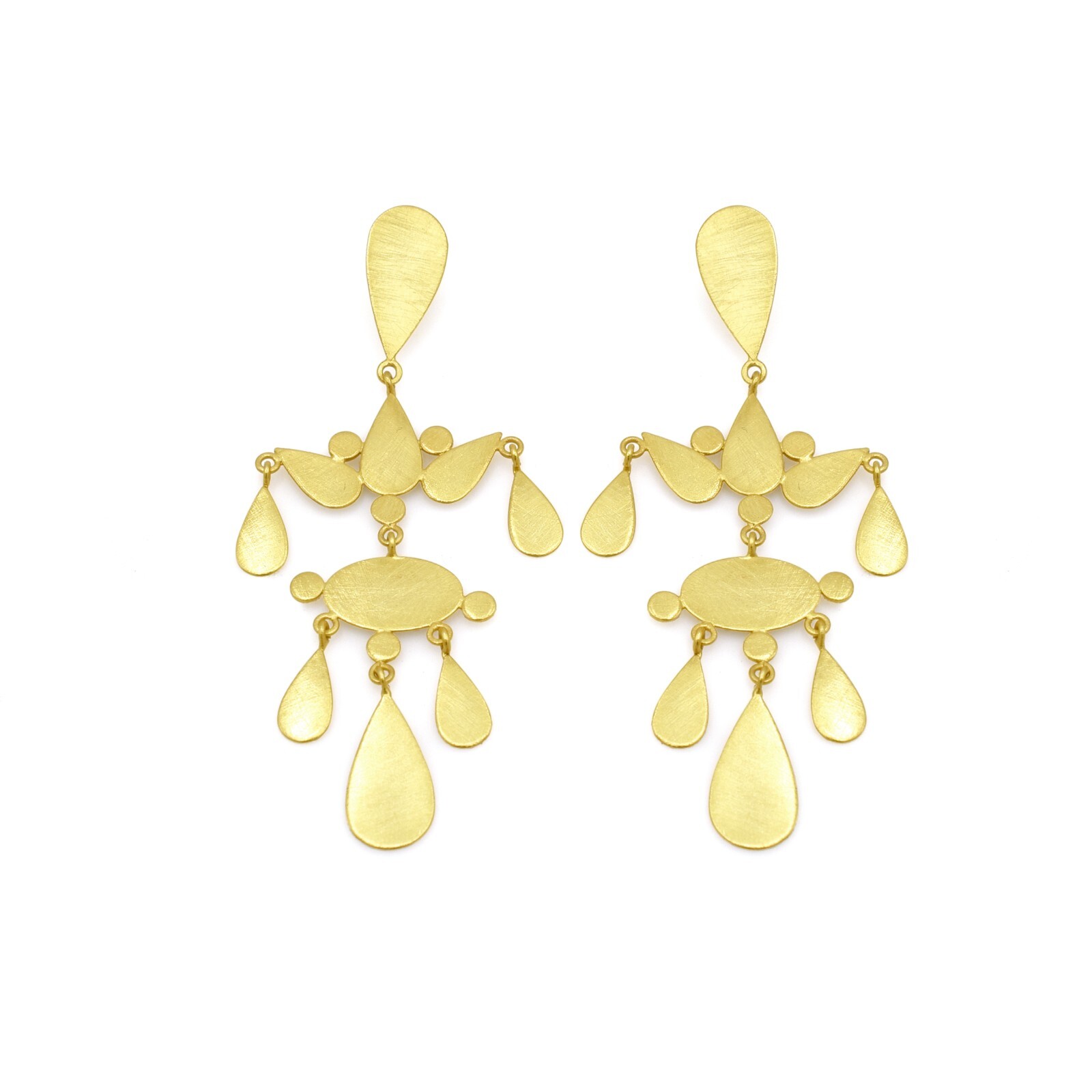 Twilight Leaves Long Dangle Stud Earrings Handmade Latest Designer Jewelry