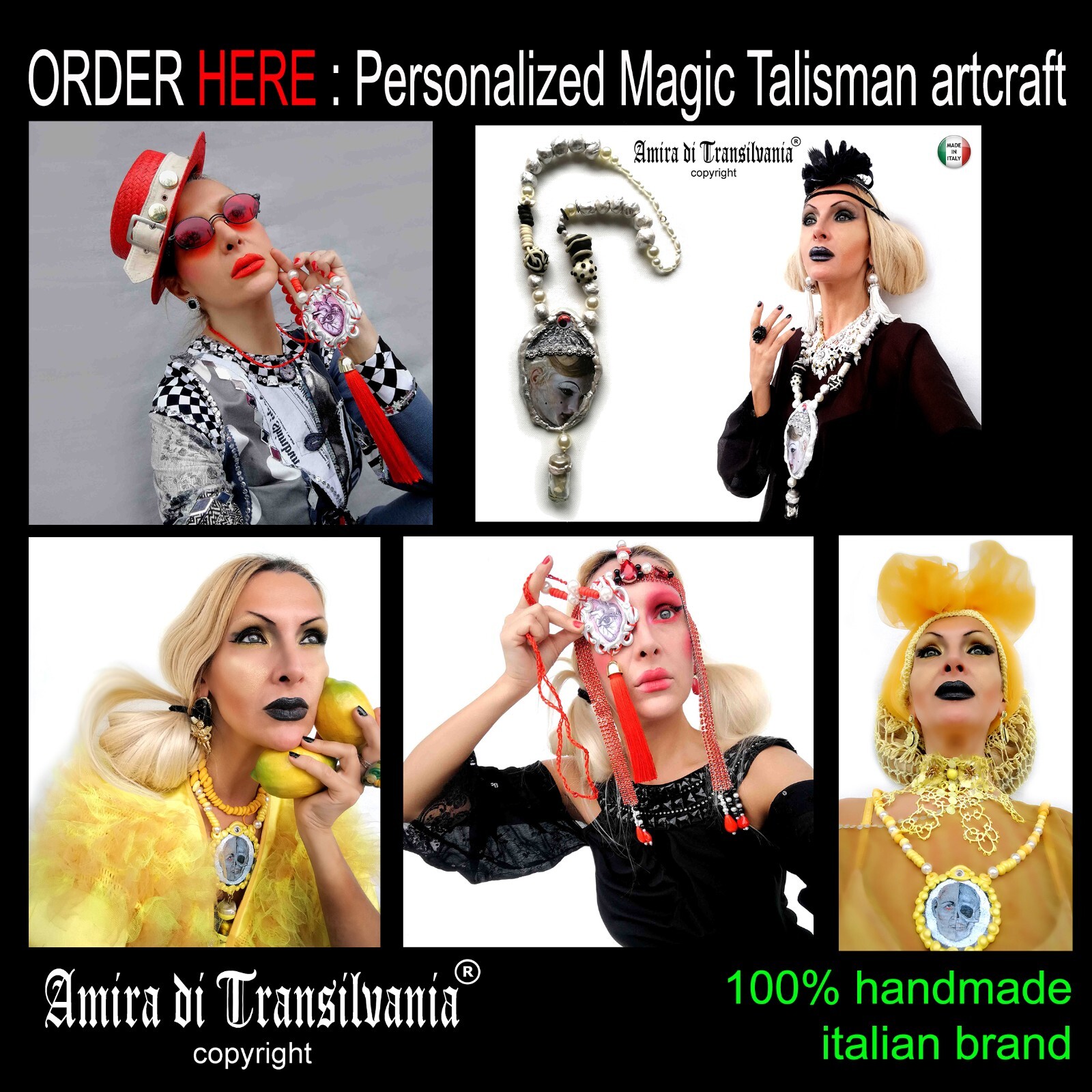 Jewelry Necklace Protective Talisman Pendant Magic Amulet Charm Fire Element Bib