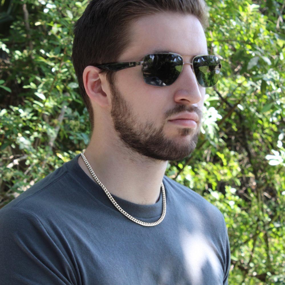 To My Son Necklace I Love You, Cuban Link Chain Birthday Gift Jewelry Teen Boys