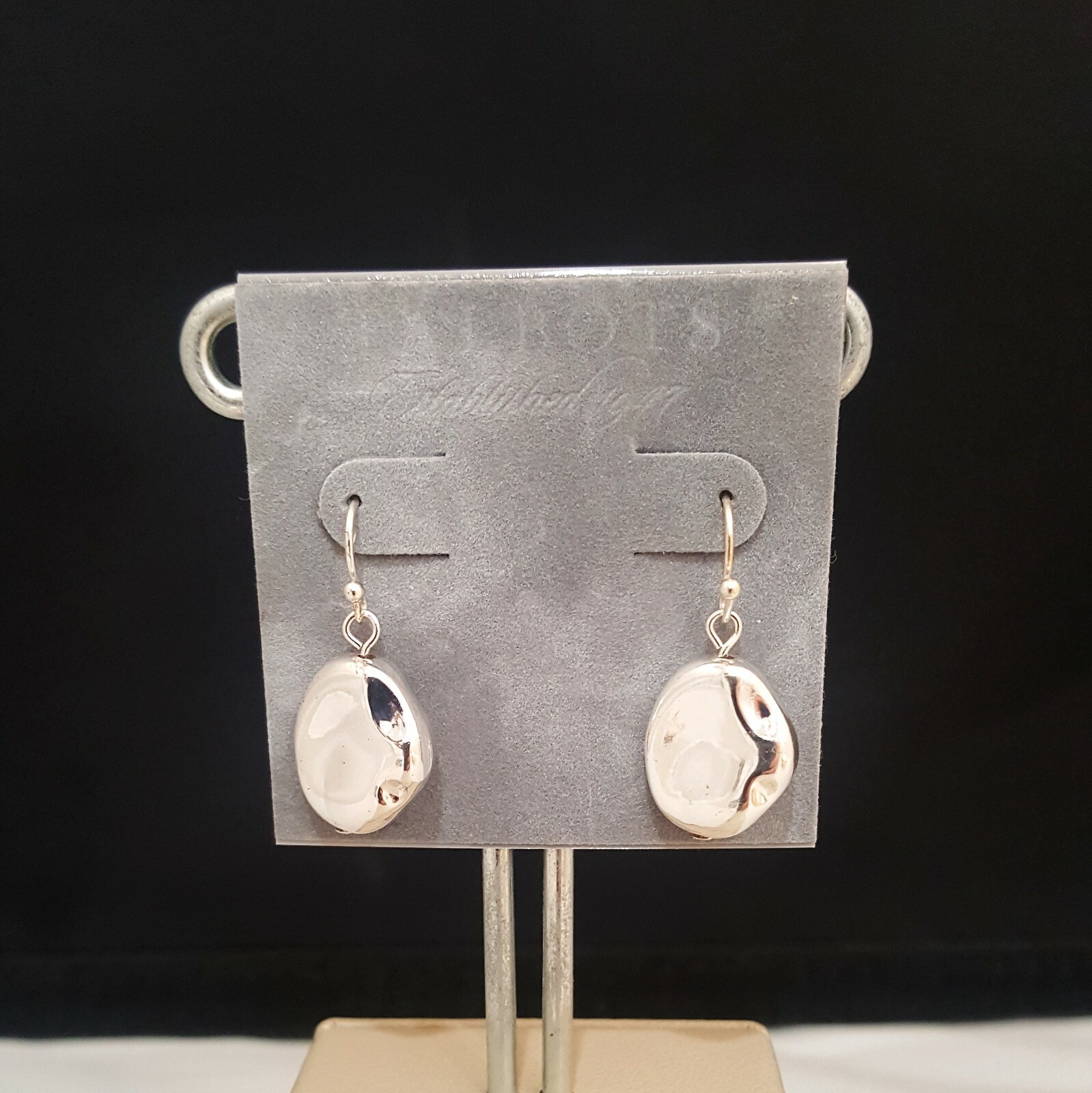 Talbots Women’s Silver Plated Nugget Hook Earrings NWT MSRP $29.50