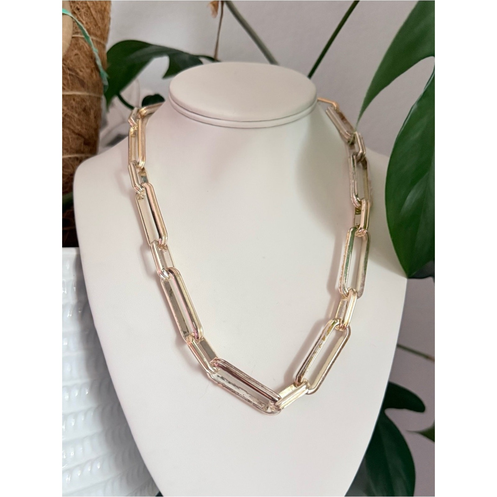 Jenny Bird Two Tone Large Paperclip Necklace