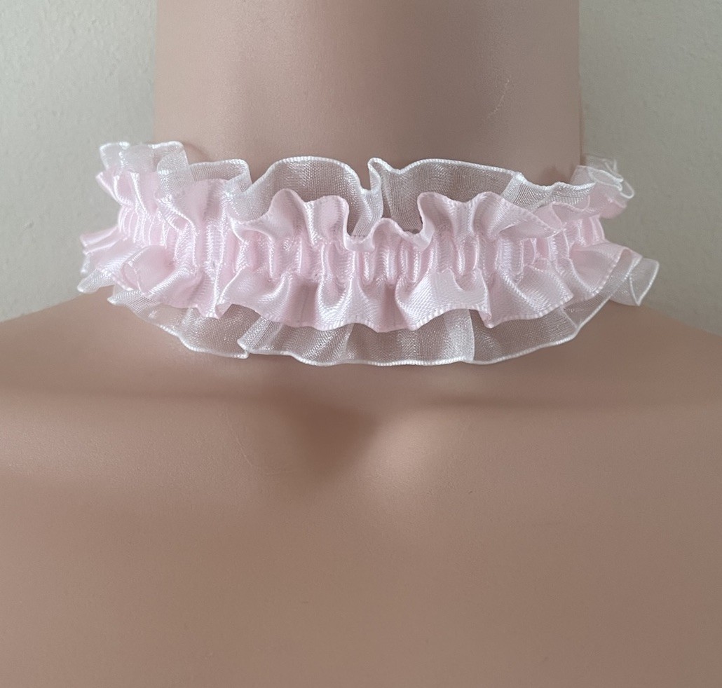 New Fashion Jewellery Ladies Women’s,Pink Ruffle LACE Chakor Necklace party
