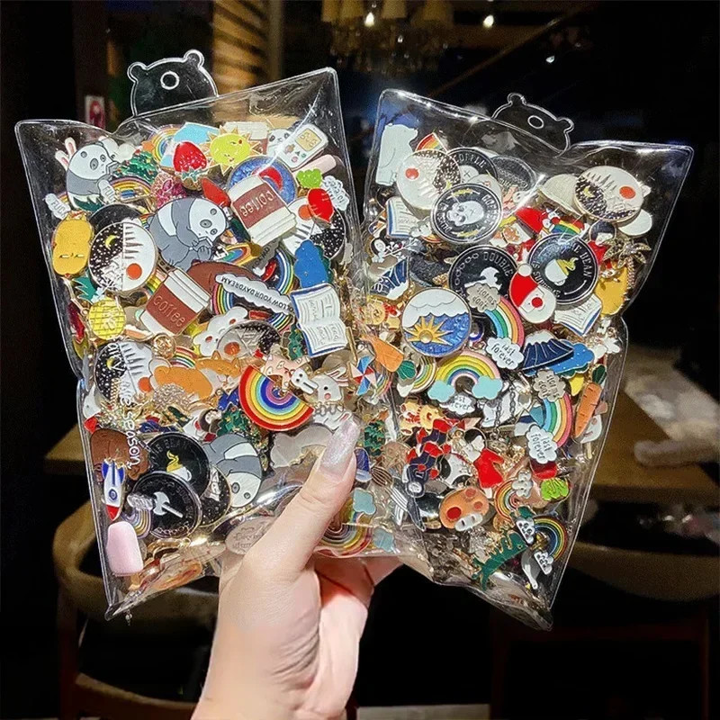 10-100Pcs Enamel Badges Pins Brooches Cute Cartoon Brooches for Child and Women