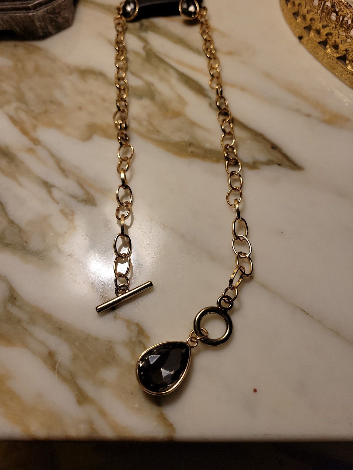 Paparazzi grey stone Necklace with earrings set