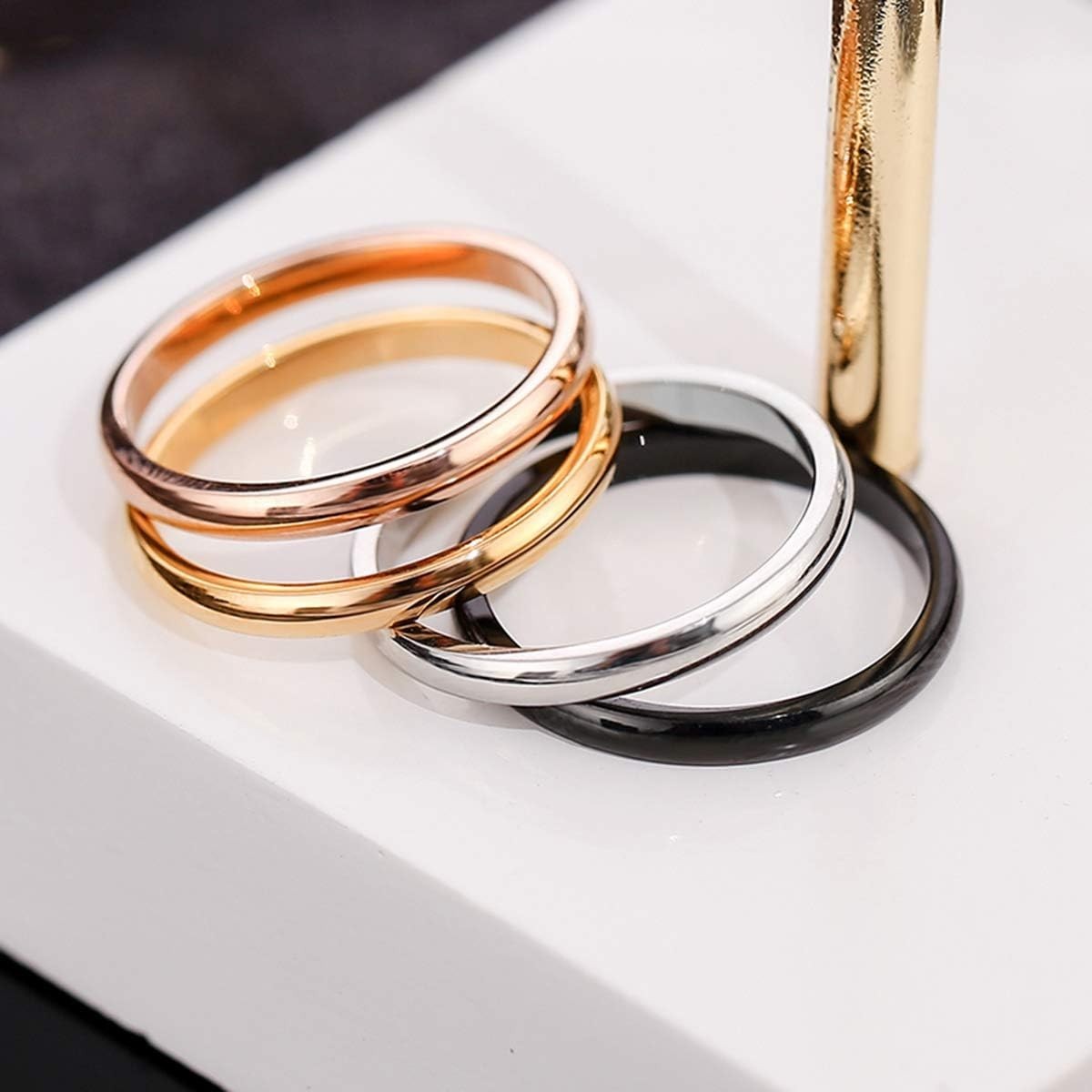 316L Hypoallergenic Stainless Steel Dome Ring – Comfort Fit Stackable Band