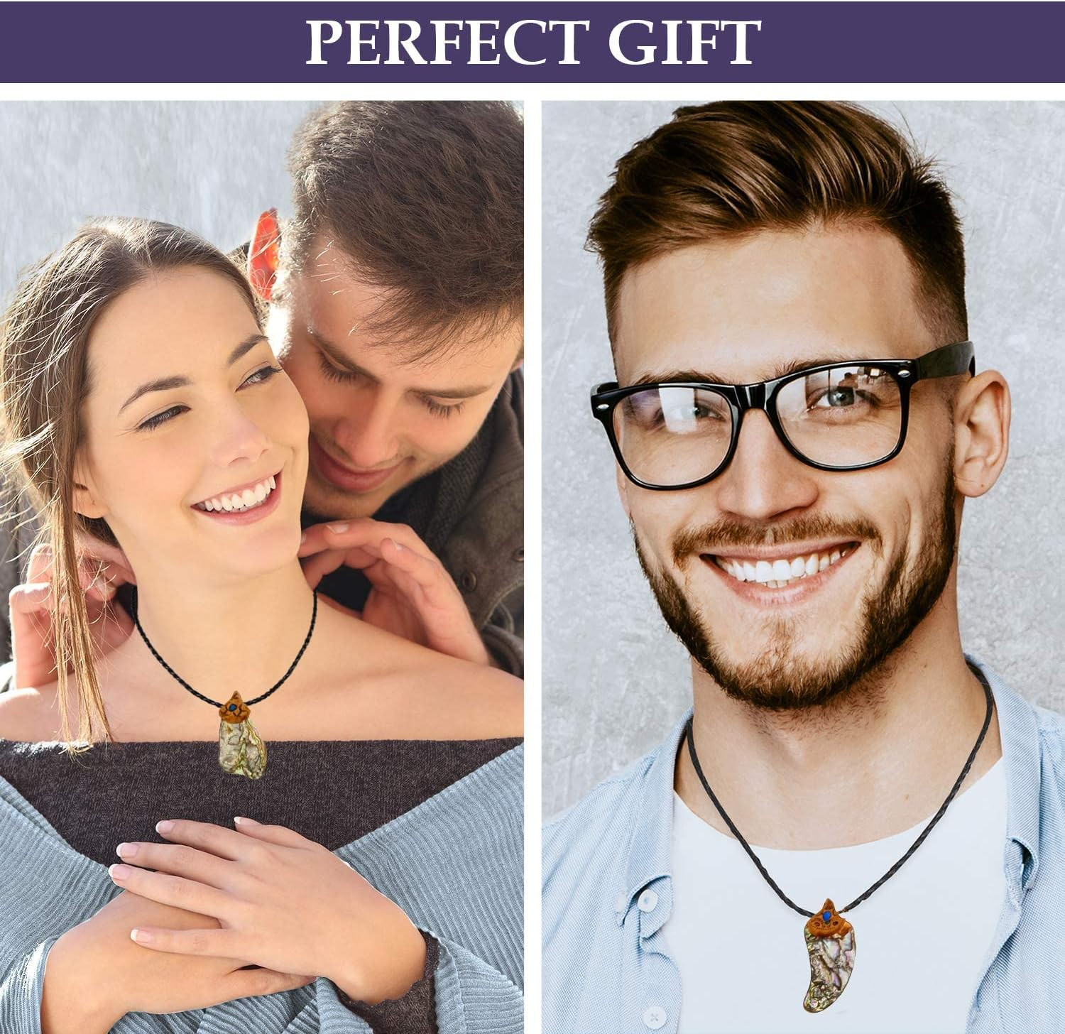 Healing Crystal Necklace for Women & Men – Pendant Chakra Healing Crystal Jewelr