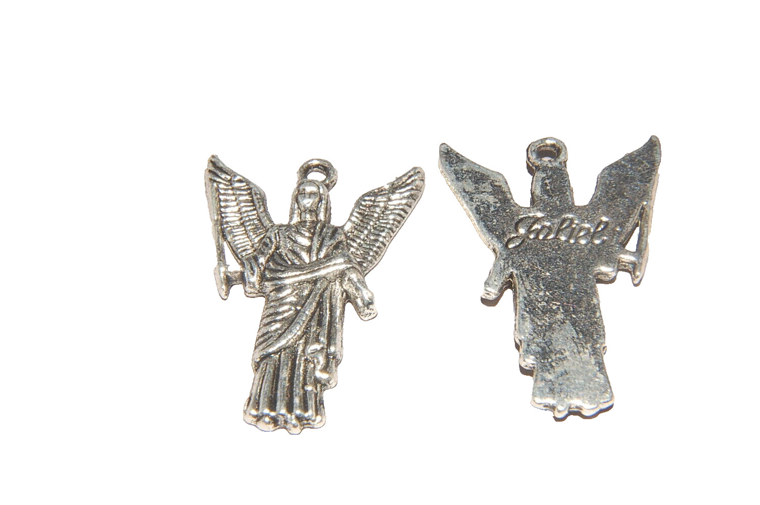 Angel Jeliel Guardian Helping Fidelity Fertility Charm Tibetan Silver J1095