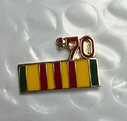 VIETNAM SERVICE RIBBON 1970 HAT/LAPEL PIN