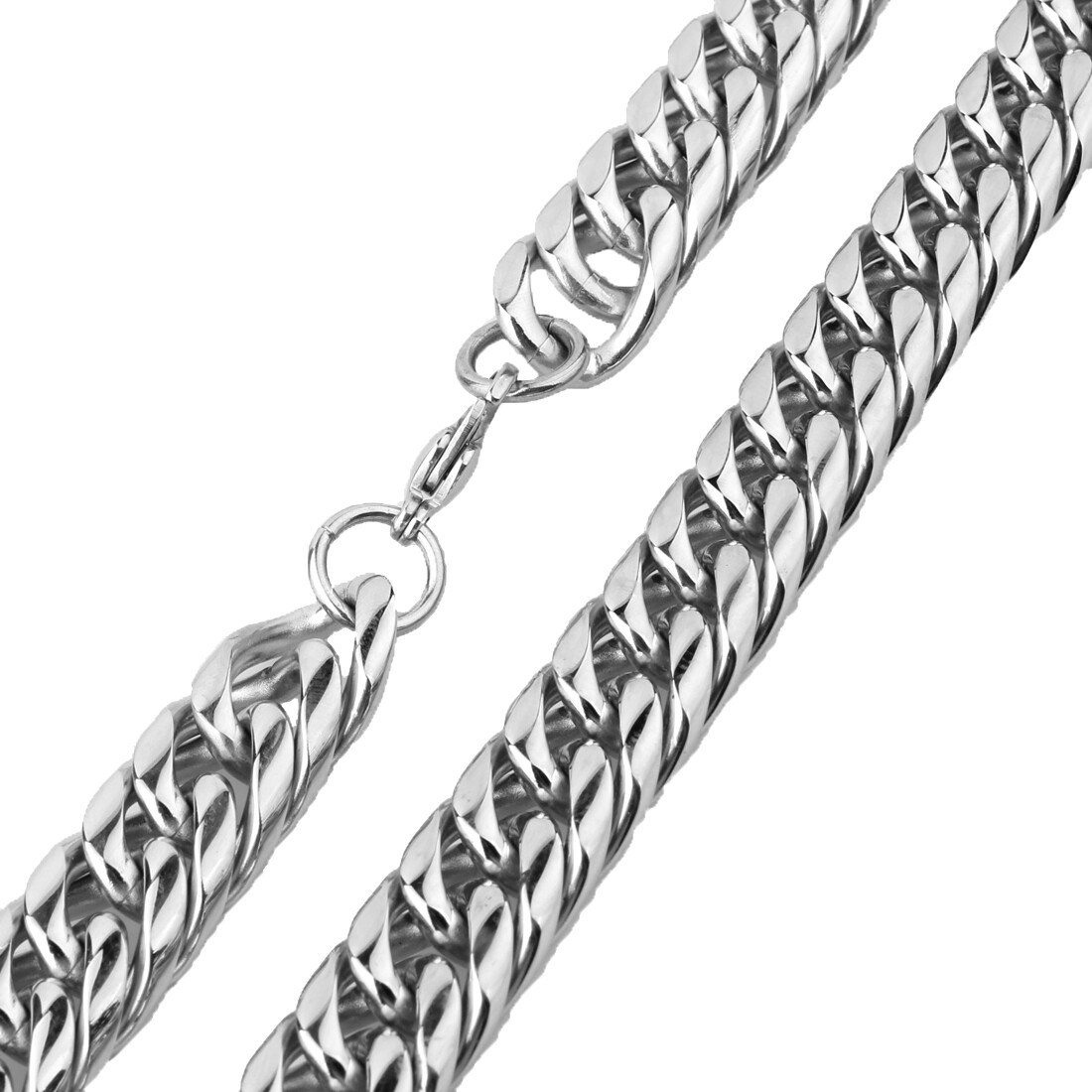 7″-40″ 9/11/13/16/20mm Heavy Cool Stainless Steel Curb Cuban Link Chain Necklace