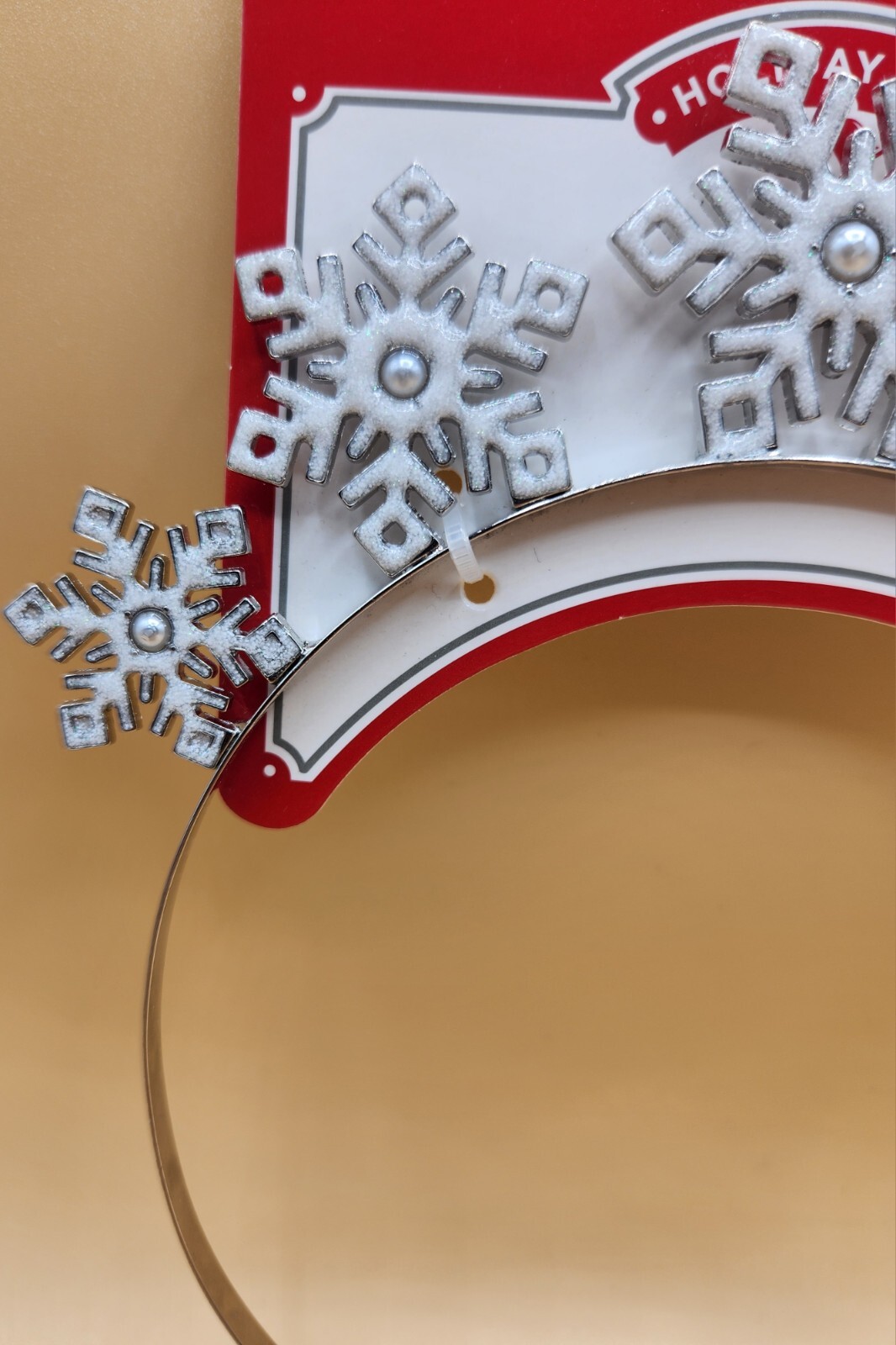 Adult/Teen Metal Frosted Snowflake Stars Headband, BRAND NEW