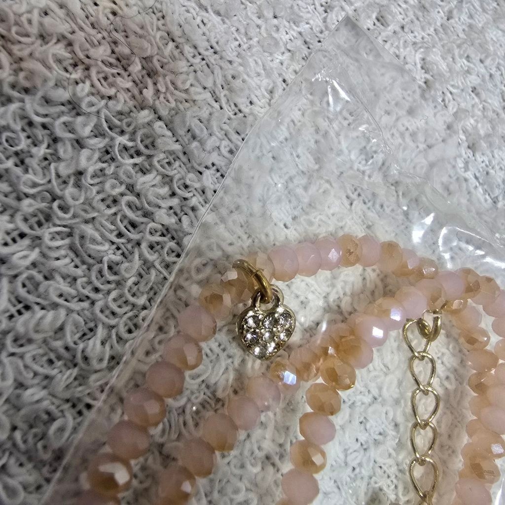 Women’s STUDIO 1886 Majestic Mauve Beaded Bracelet One Size Pink Gold