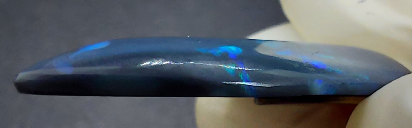 16.31ct Huge Solid Black Opal Lightning Ridge Vibrant Galaxy Polished Pendant✨️