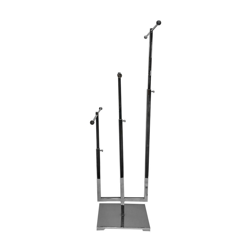 28-1/2”H 3 Tier Chrome Adjustable Jewelry Stand Retail Store Display Fixture