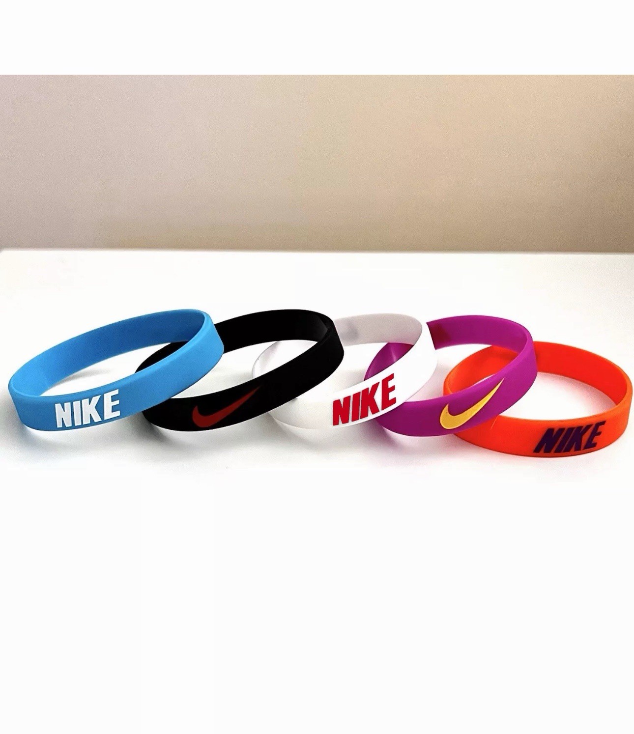 5 Pack of Nike Silicone Wristband Bracelets (Pack #4)