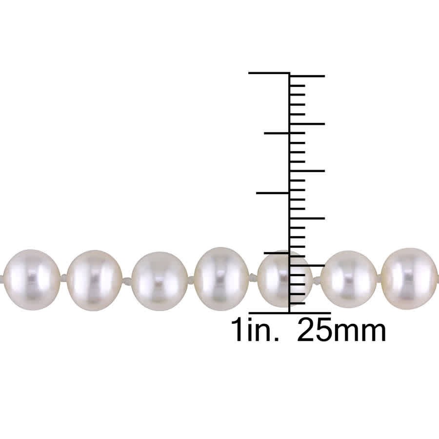 AMOUR 7 – 7.5 Mm Cultured Freshwater Pearl 16in Strand with Sterling Silver