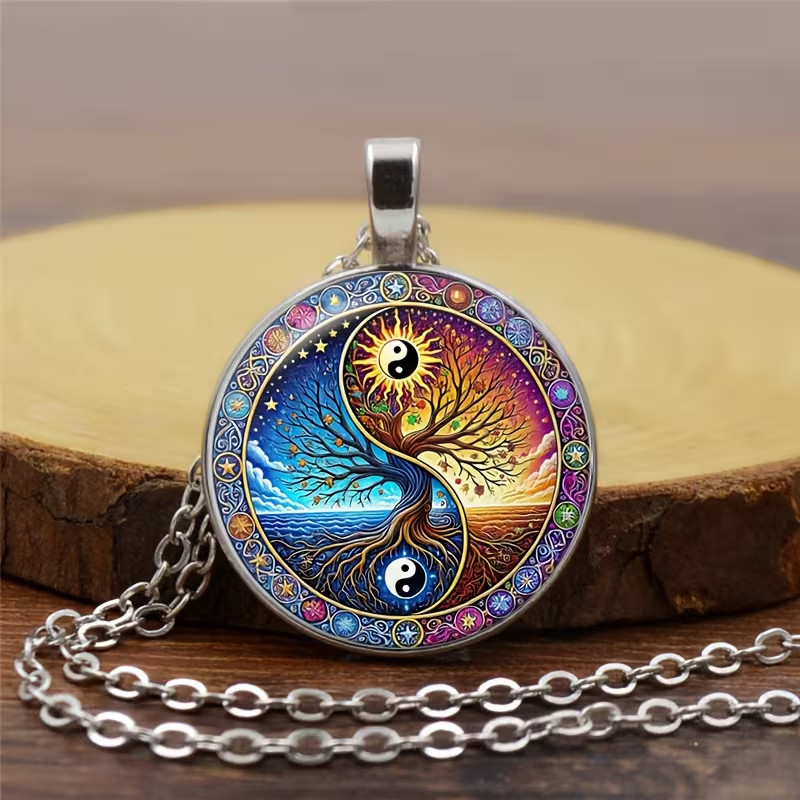New A Life Tree Necklace, a Unique Yin-Yang Necklace with gift box