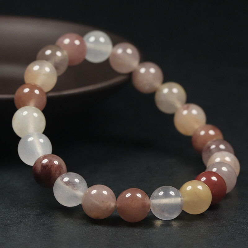 7″&8mm Certified 100% Natural Grade A Brown Lavender Jade Bracelet Bangle 47865