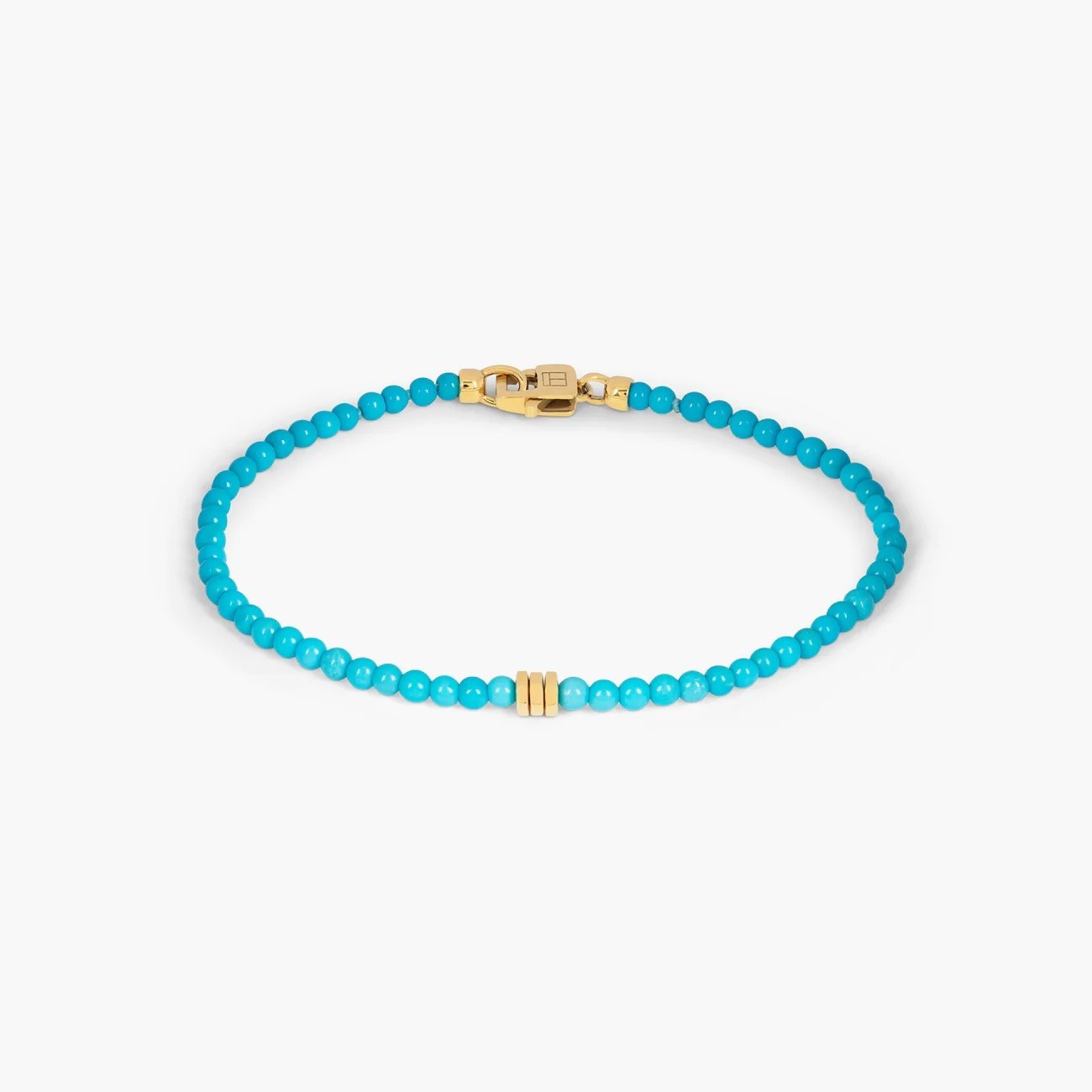 Tateossian Precious Stone bracelet with turquoise in 18k gold, apx. 11.14 carats