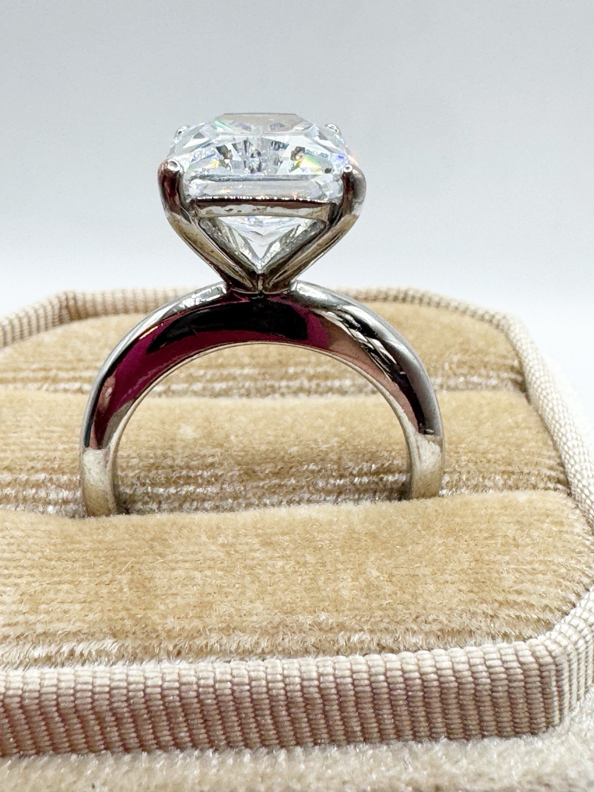 Palm Beach Jewelry Large Marquise Cubic Zirconia CZ Silver Cocktail Ring Size 7
