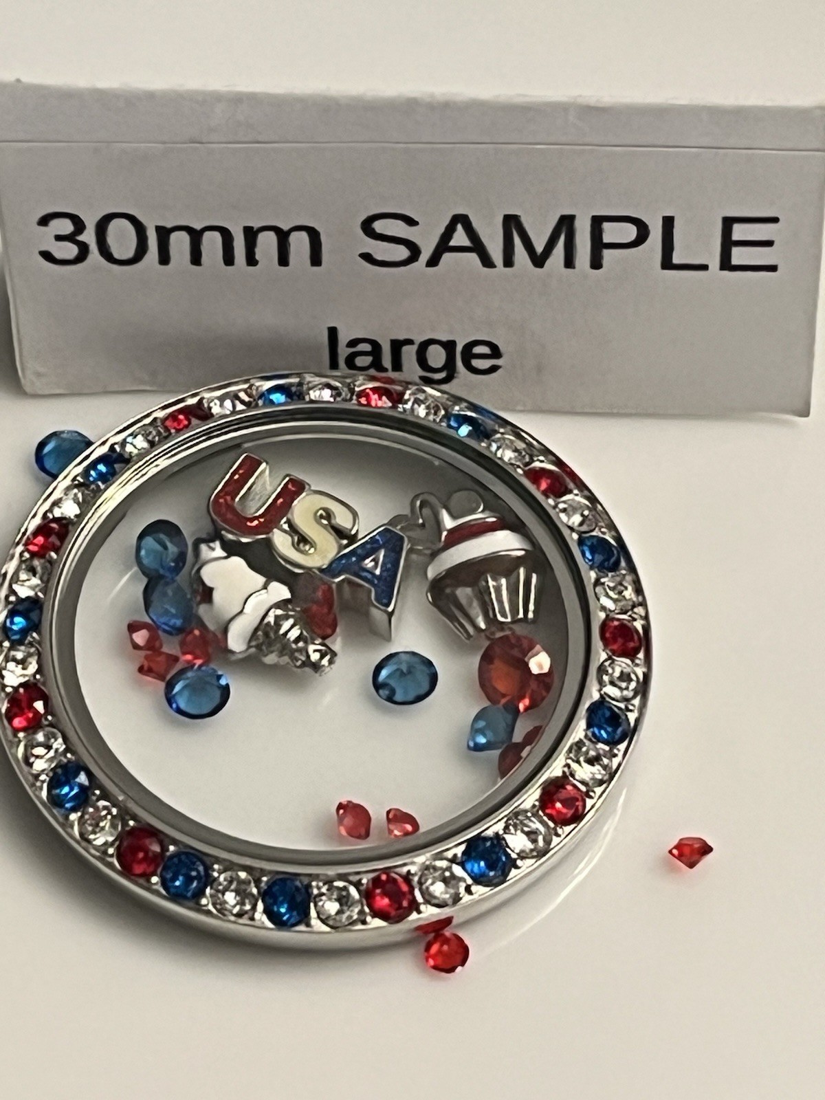 Origami Owl 3 Patriotic Locket Charm Set
