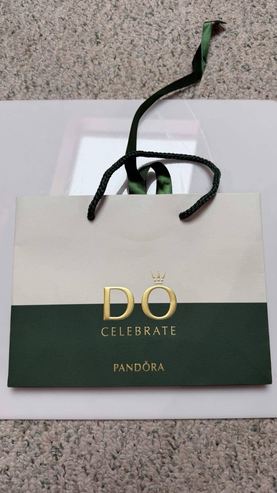 Pandora Green Bracelet Box & Matching Holiday Gift Bag NO JEWELRY
