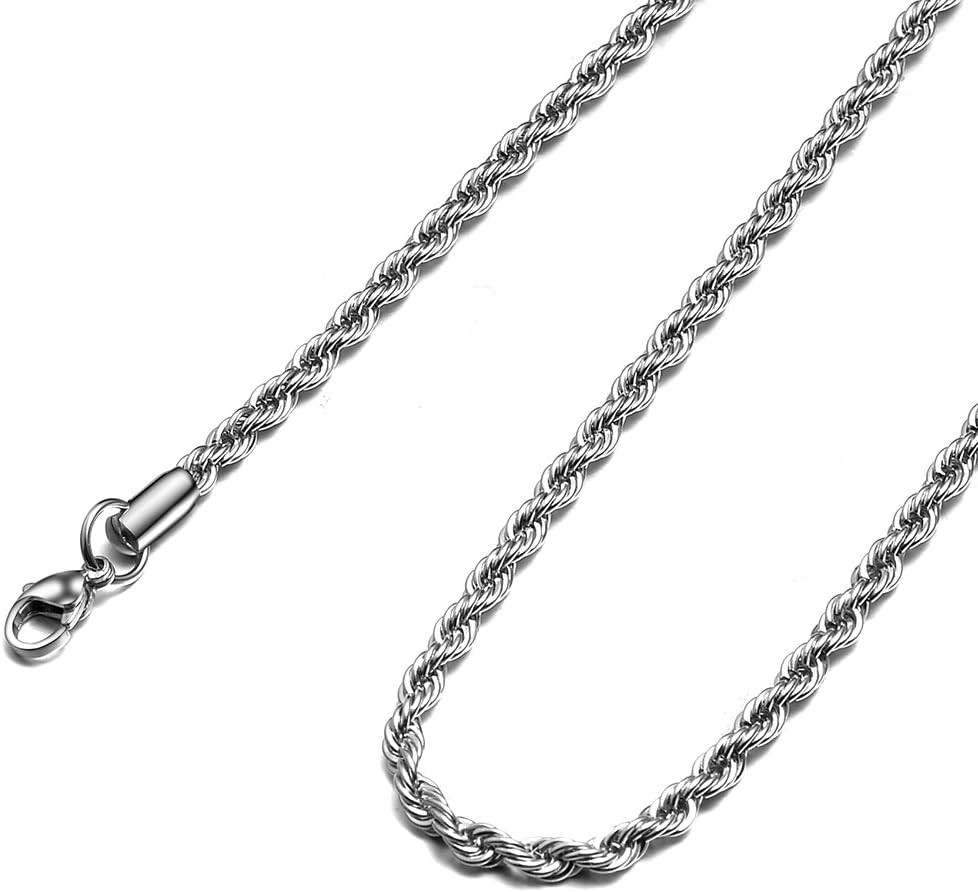 Twist Chain Necklace – Stainless Steel Rope Jewelry for Men & Women