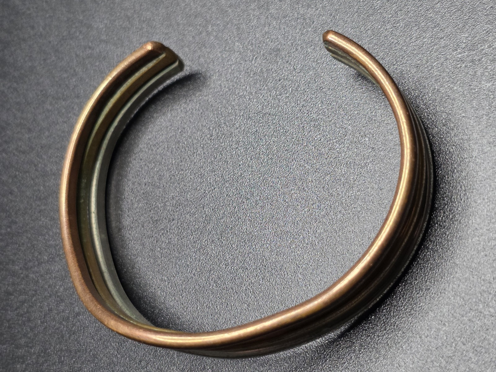 Vintage Sergio Lub Brass Copper Aluminum Hand Made In California Cuff Bracelet