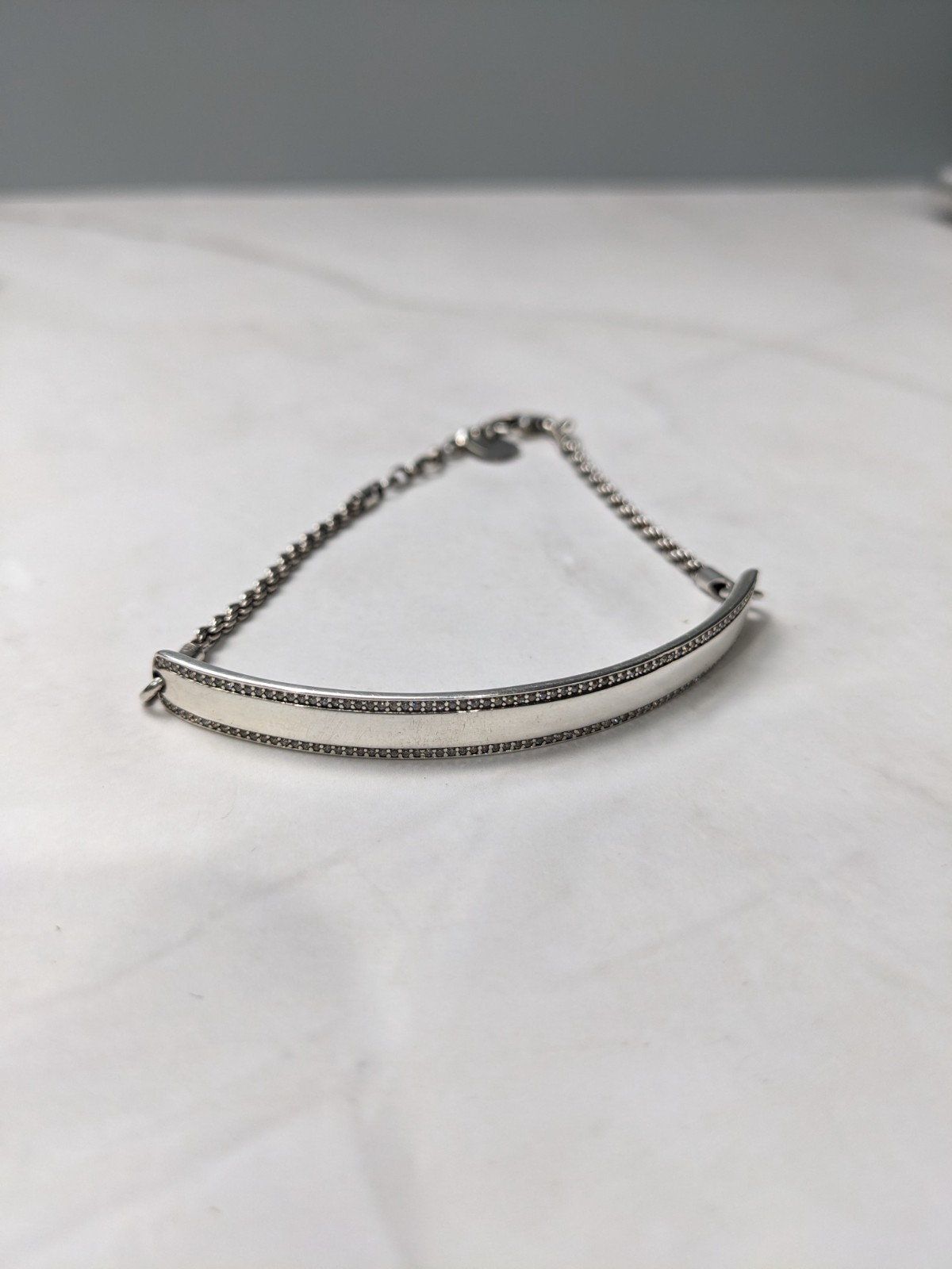 Thomas Sabo Sterling Silver Love Bridge Zirconia Accents 7-7.5″