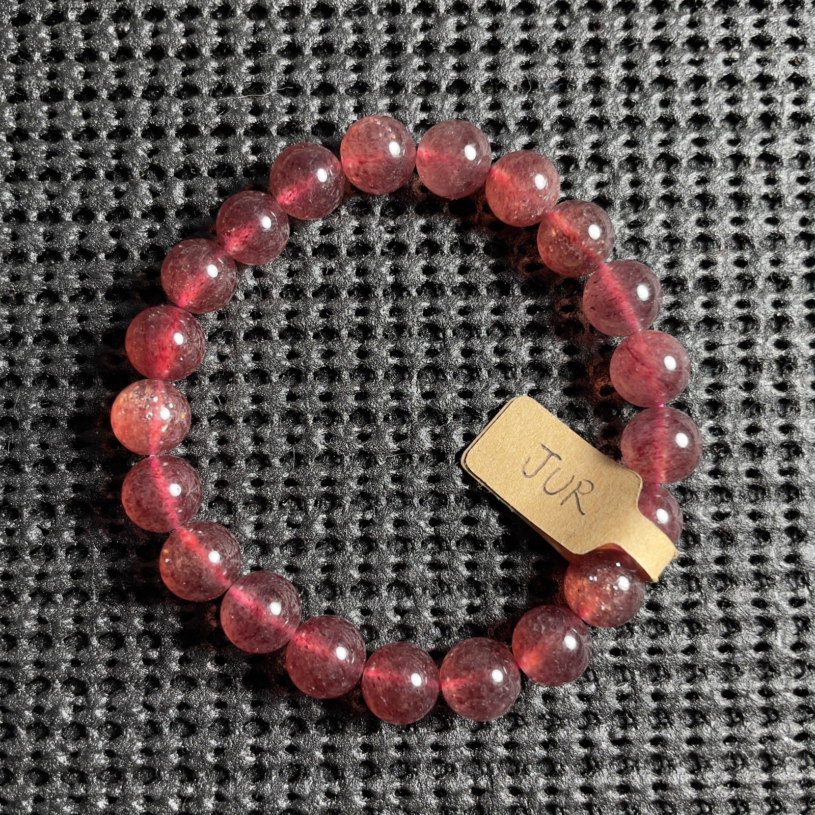 Top Quality mm Strawberry Quartz Natural Beaded Bracelet AAA Gift Minimalist Gem