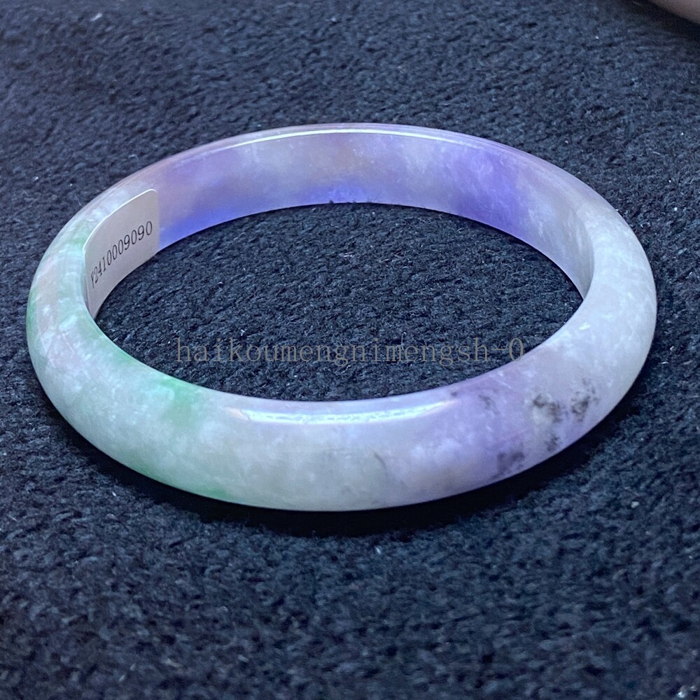 Certified Lavender Green 58-59mm Natural Burma A Jade jadeite Bangle Bracelet