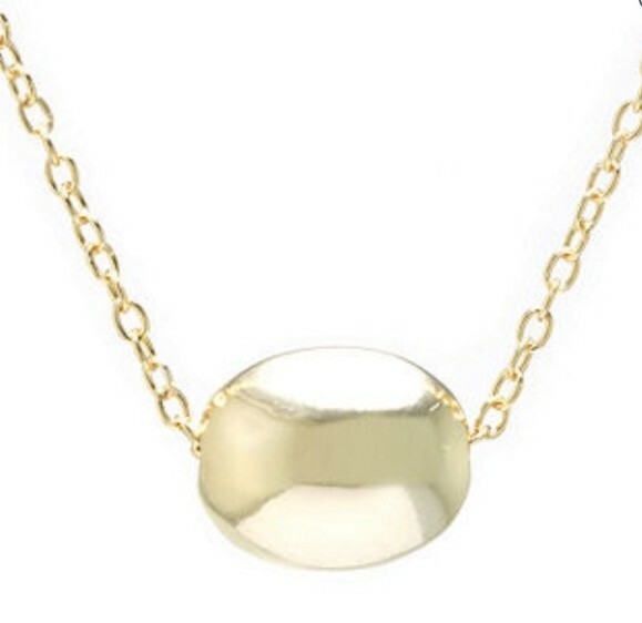 Silver Treasures 14K Gold Over Silver 16 Inch Cable Round Pendant Necklace
